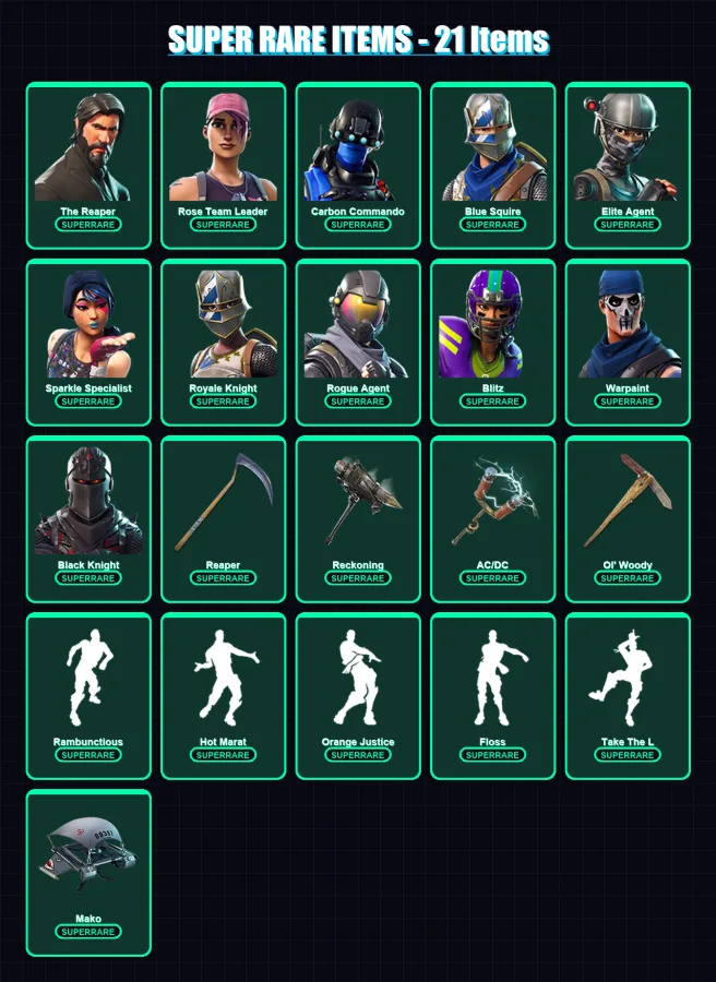 [PS4/PS5/XBOX/PC] | The Reaper | Rose Team Leader | Carbon Commando | 243 skin | Lv1935