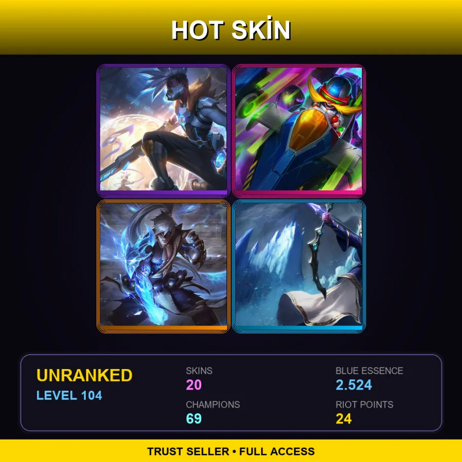 EUW | Lv104 | Unranked | 20 Skin | 69 Champ — Sandstorm Katarina
