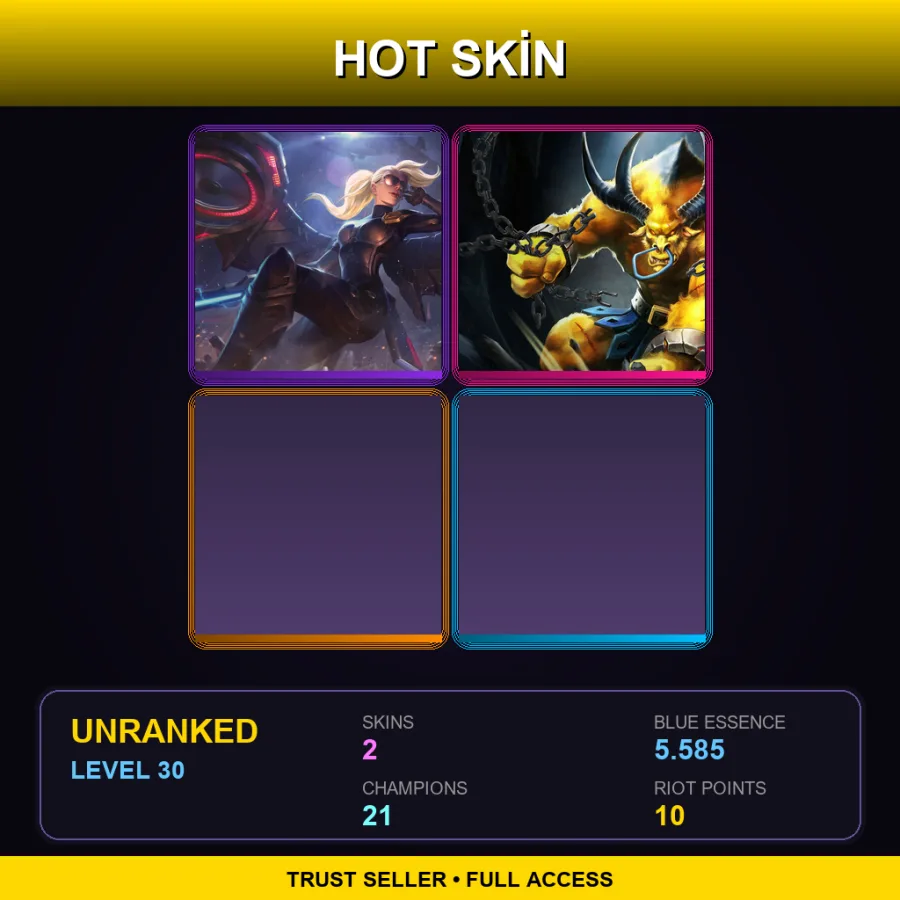 NA | Lv30 | Unranked | 2 Skin | 21 Champ