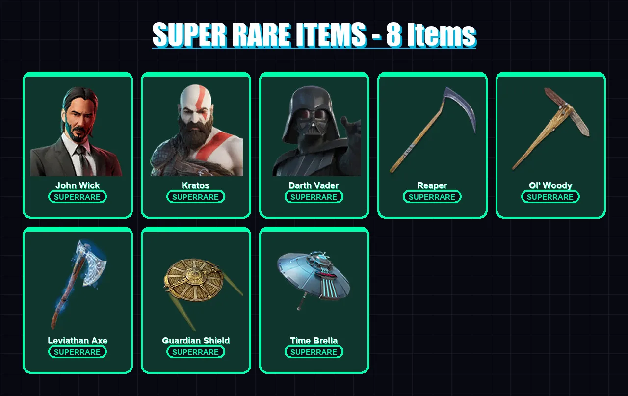 [PC] | John Wick | Kratos | Darth Vader | The Ageless | Paradigm (Reality-659) | 211 skin | 252 pickaxe | 240 emote | 194 glider | Lv2618 — Fortnite account