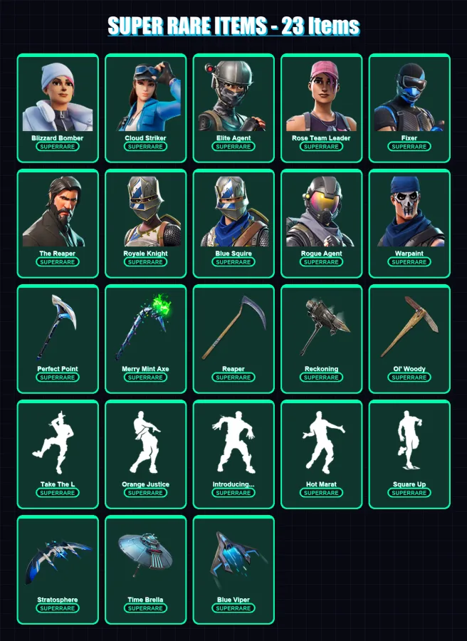 [PS4/PS5/XBOX/PC] | Blizzard Bomber | Cloud Striker | Elite Agent | 180 skin | Lv2402