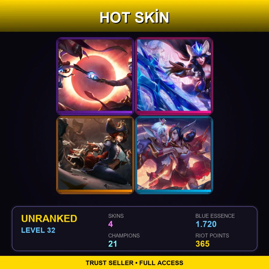 BR | Lv32 | Unranked | 4 Skin | 21 Champ