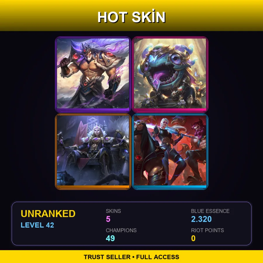 LAN | Lv42 | Unranked | 5 Skin | 49 Champ