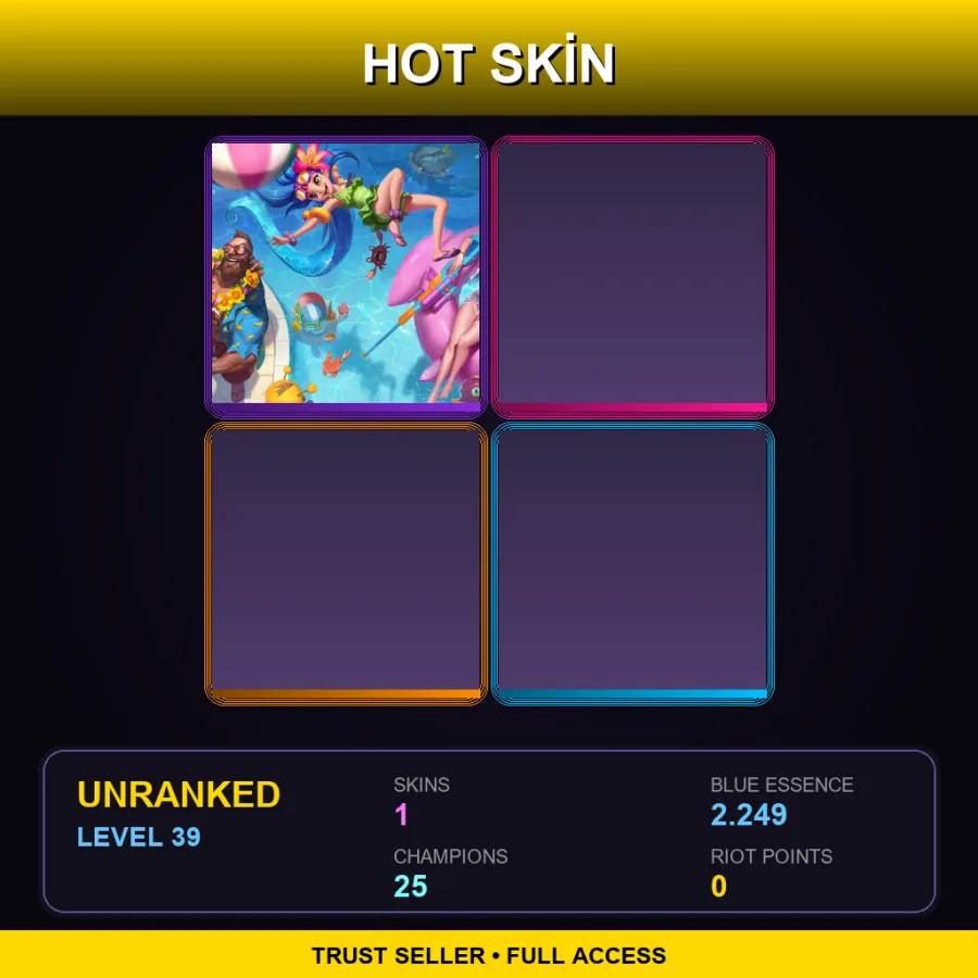 EUW | Lv39 | Unranked | 1 Skin | 25 Champ