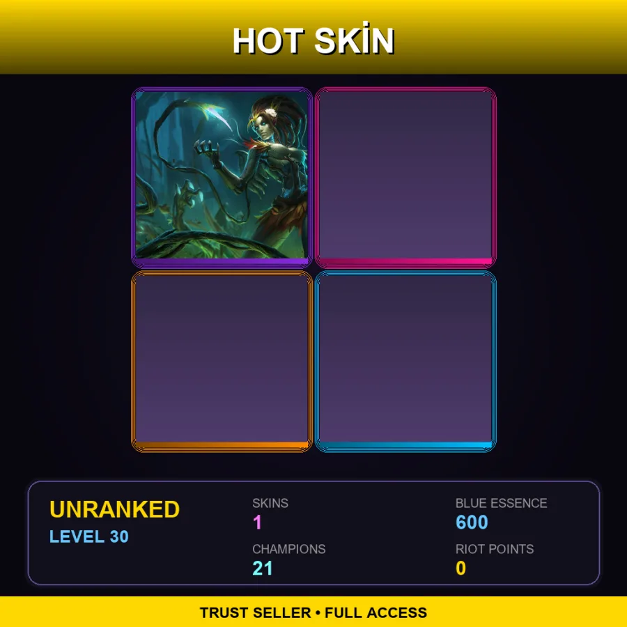 EUNE | Lv30 | Unranked | 1 Skin | 21 Champ — LoL account
