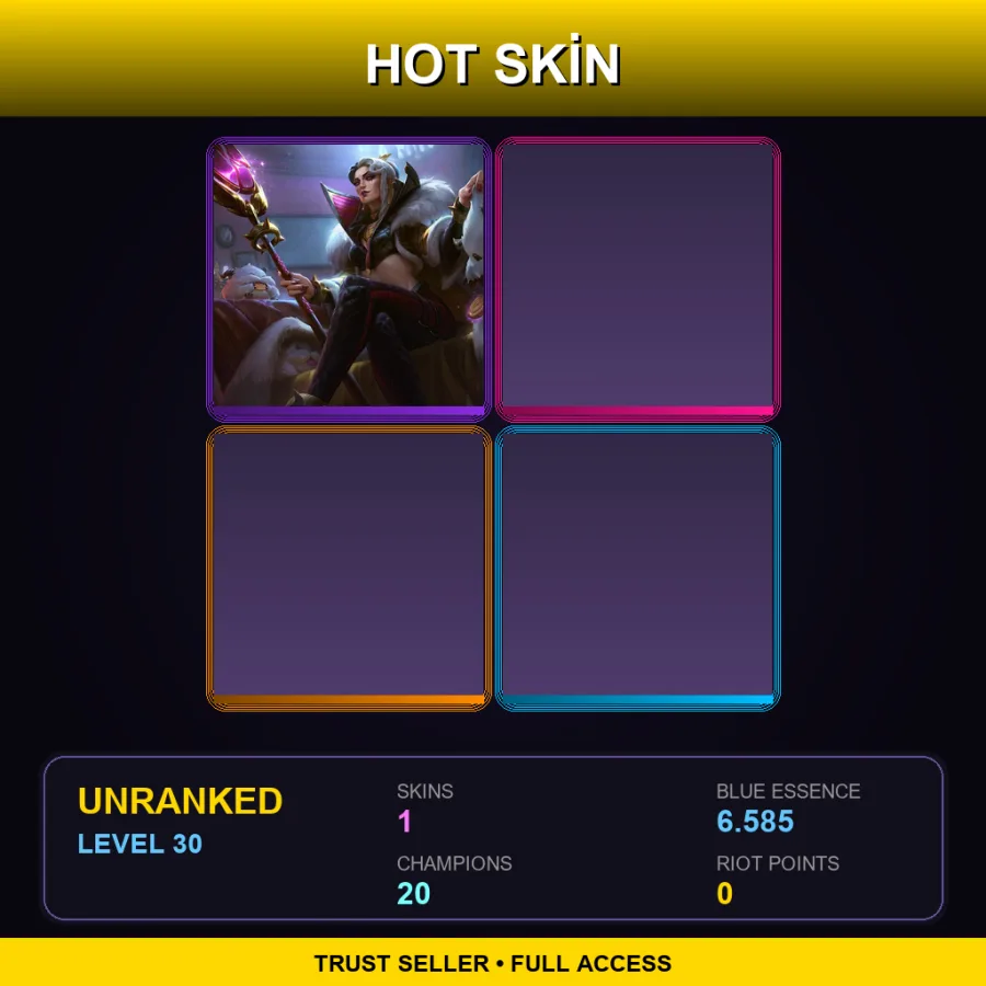 TR | Lv30 | Unranked | 1 Skin | 20 Champ