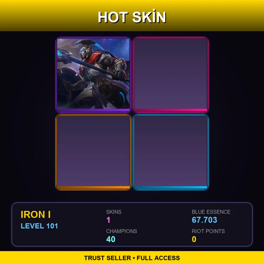 VN | Lv101 | Iron I | 1 Skin | 40 Champ — LoL account