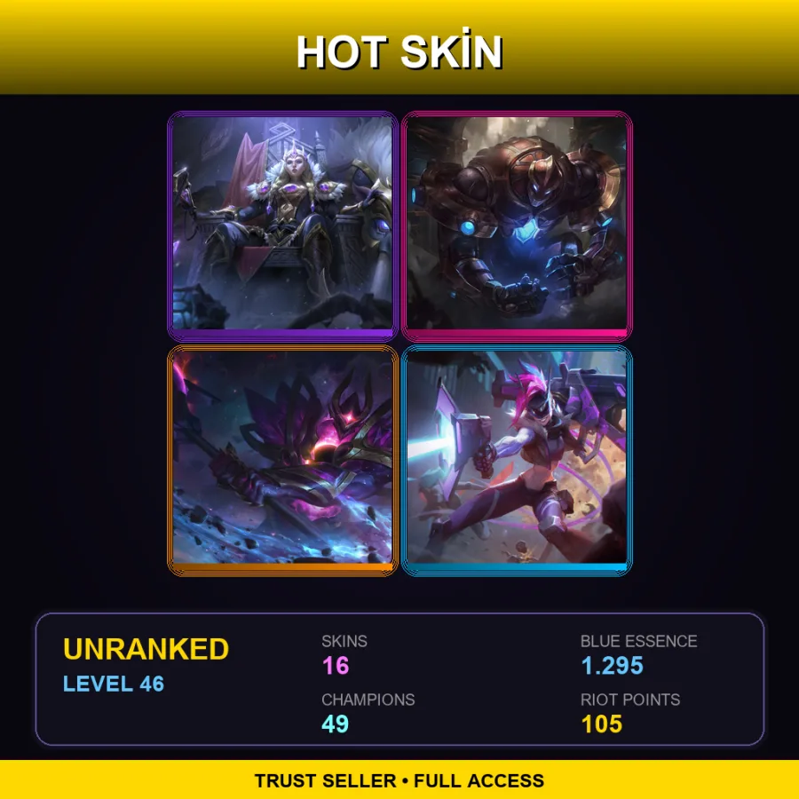 BR | Lv46 | Unranked | 16 Skin | 49 Champ