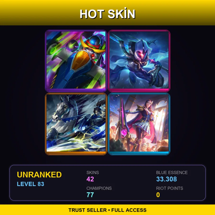VN | Lv83 | Unranked | 42 Skin | 77 Champ