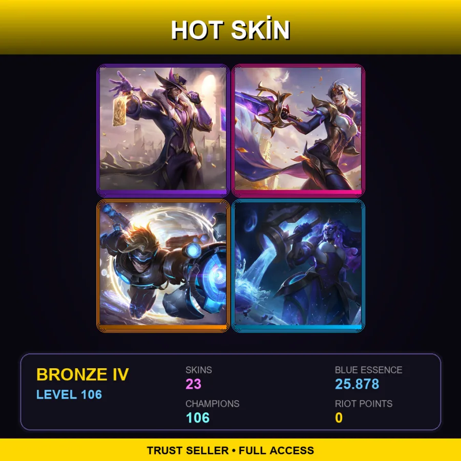 EUNE | Lv106 | Bronze IV | 23 Skin | 106 Champ