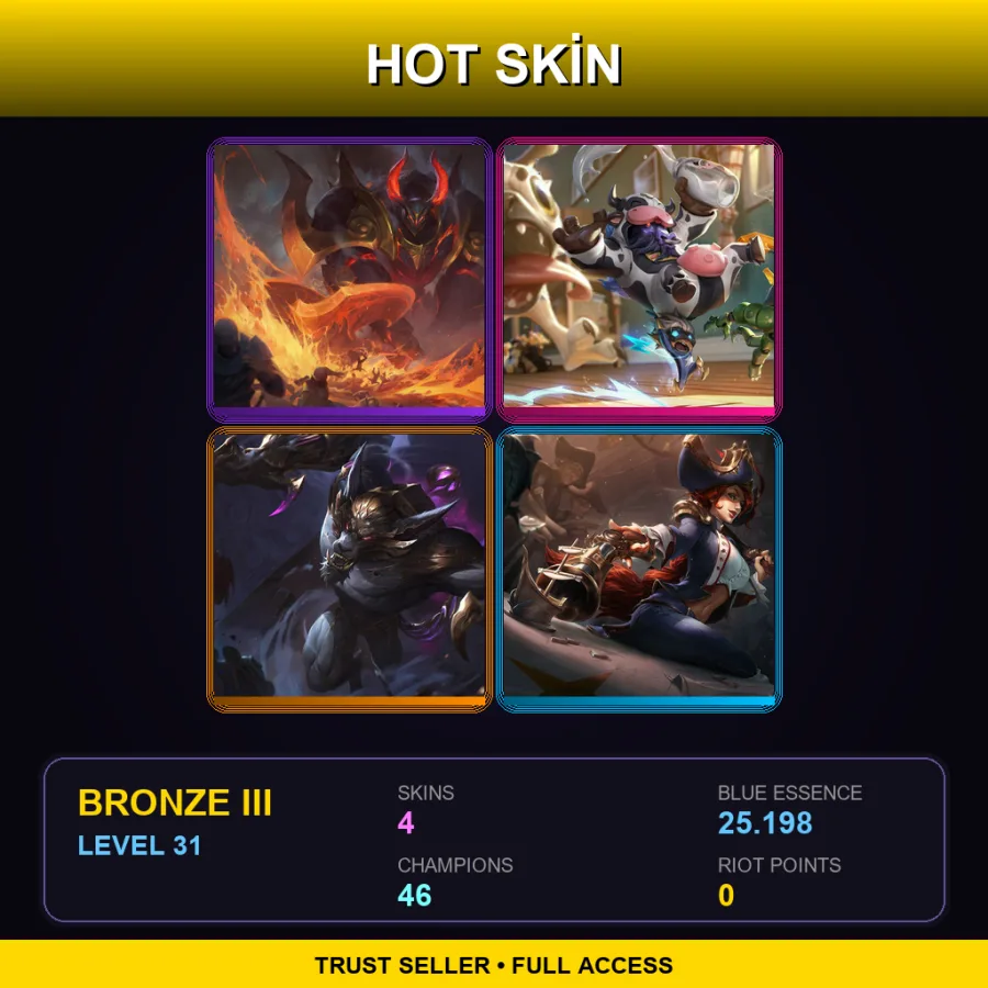 TR | Lv31 | Bronze III | 4 Skin | 46 Champ
