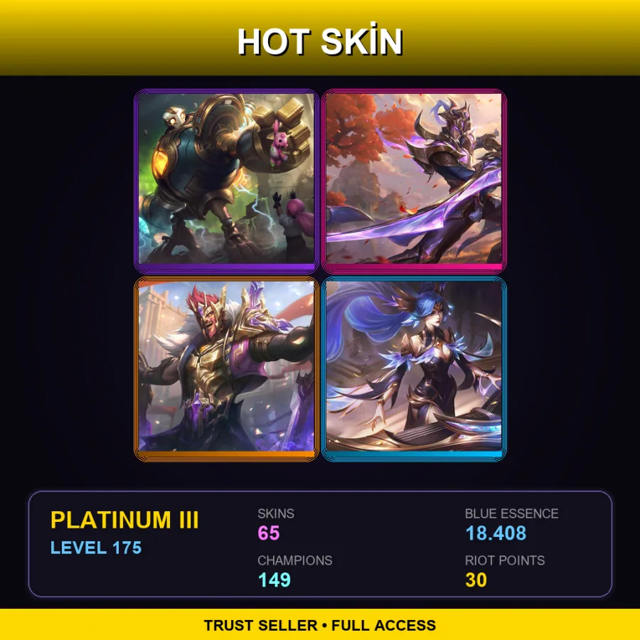 EUNE | Lv175 | Platinum III | 65 Skin | 149 Champ