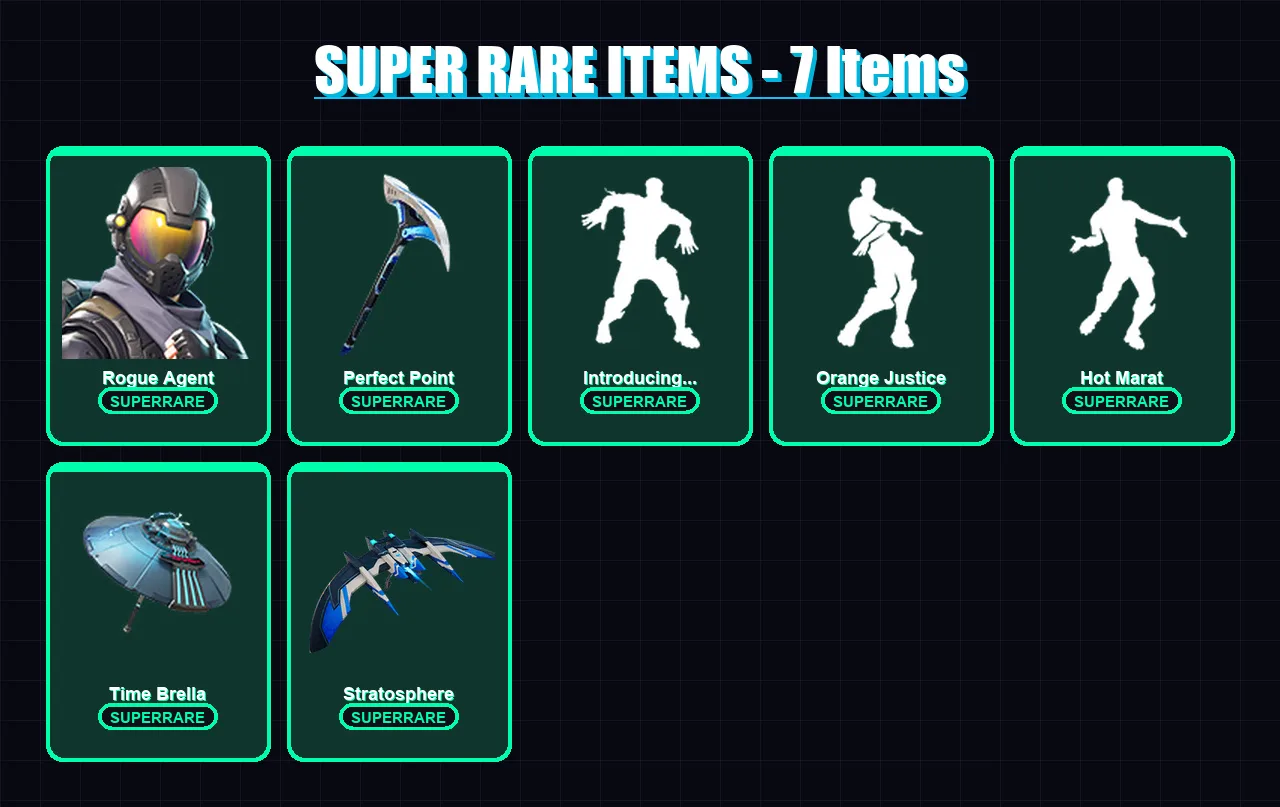 [PC/XBOX] | Rogue Agent | Valor | Omega | The Visitor | Enforcer | 39 skin | 73 pickaxe | 68 emote | 78 glider | Lv1499
