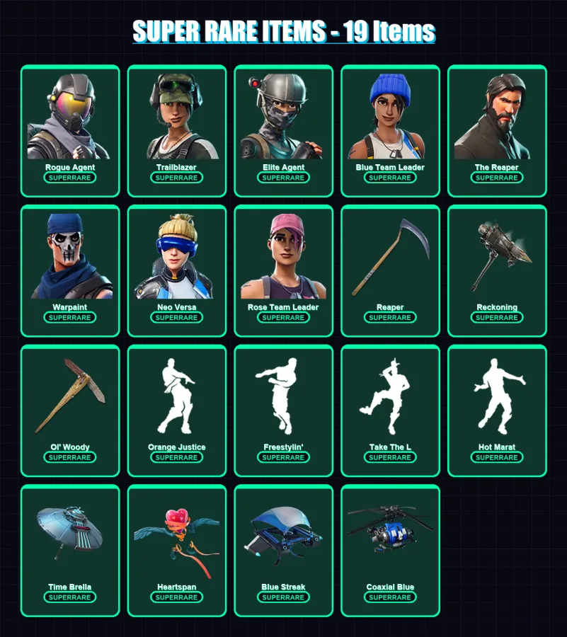 [SWITCH/XBOX/PSN/PC] | Rogue Agent | Trailblazer | Elite Agent | 110 skin | Lv1035