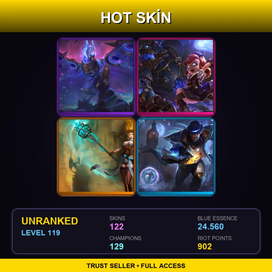 EUW | Cosmic Flight Anivia | Hextech Annie | Hextech Janna | Pulsefire Twisted Fate | 122 Skin | 129 Champ | Lv119