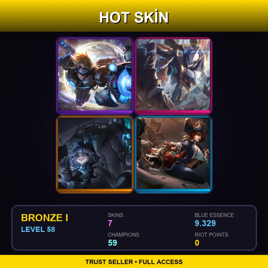 LAN | Lv58 | Bronze I | 7 Skin | 59 Champ