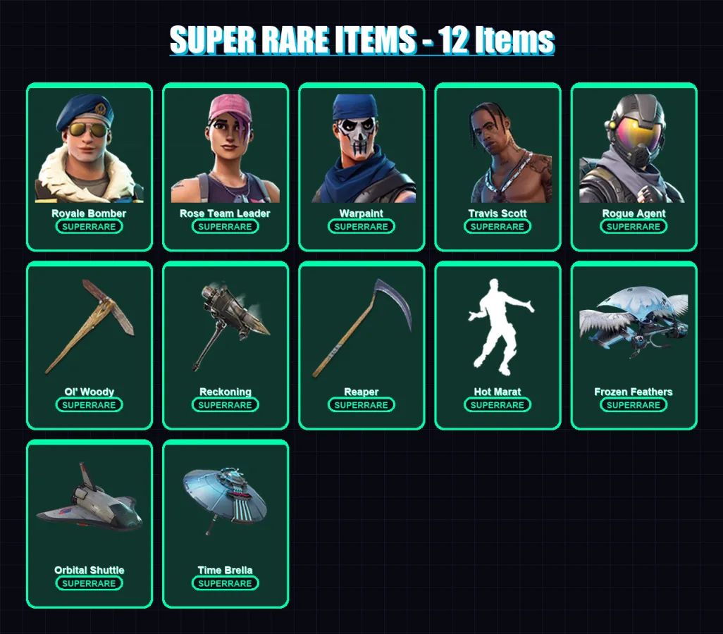 [PS4/PS5/XBOX/PC] | Royale Bomber | Rose Team Leader | Warpaint | 247 skin | Lv1156