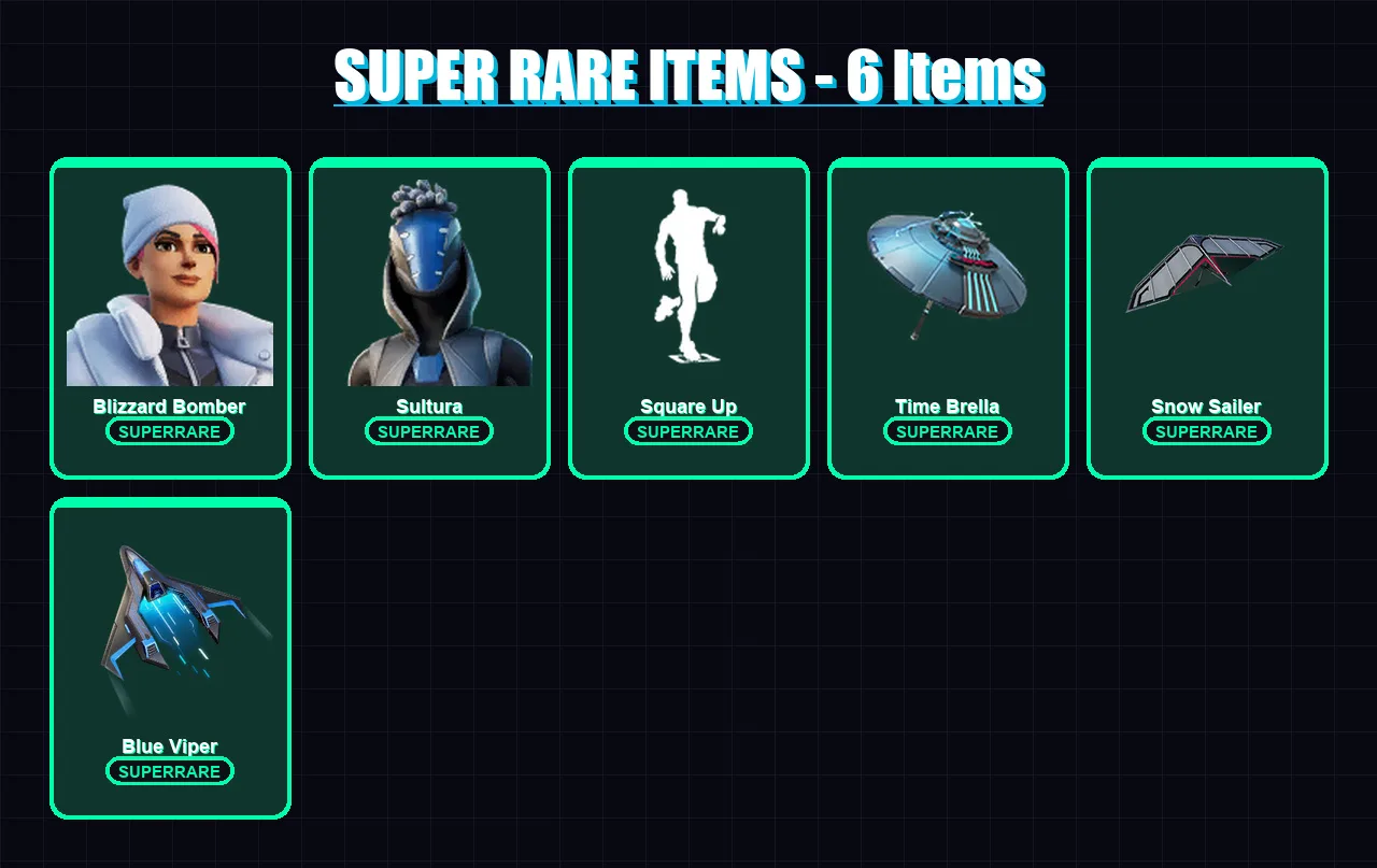 [PC/XBOX] | Blizzard Bomber | Sultura | Omegarok | Peter Griffin | Spectra Knight | 116 skin | 189 pickaxe | 116 emote | 128 glider | Lv2202