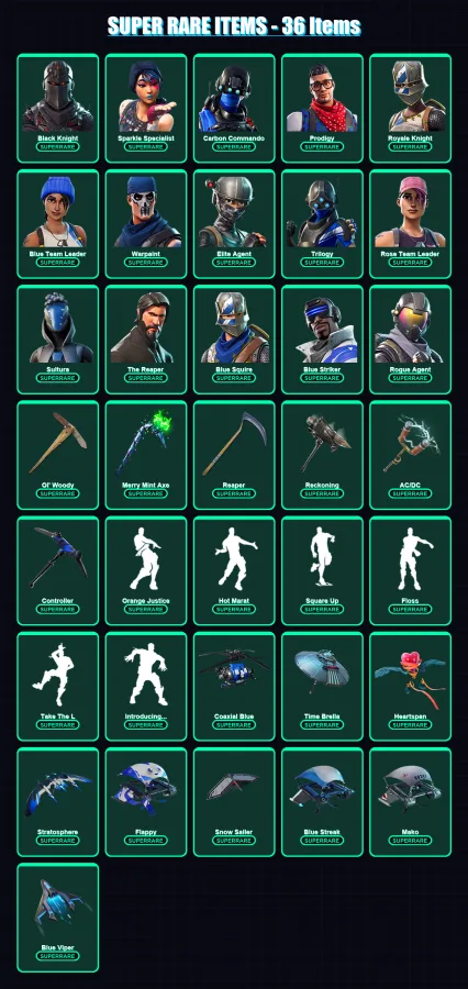 [PS4/PS5/XBOX/PC] | Black Knight | Sparkle Specialist | Carbon Commando | 149 skin | Lv1640