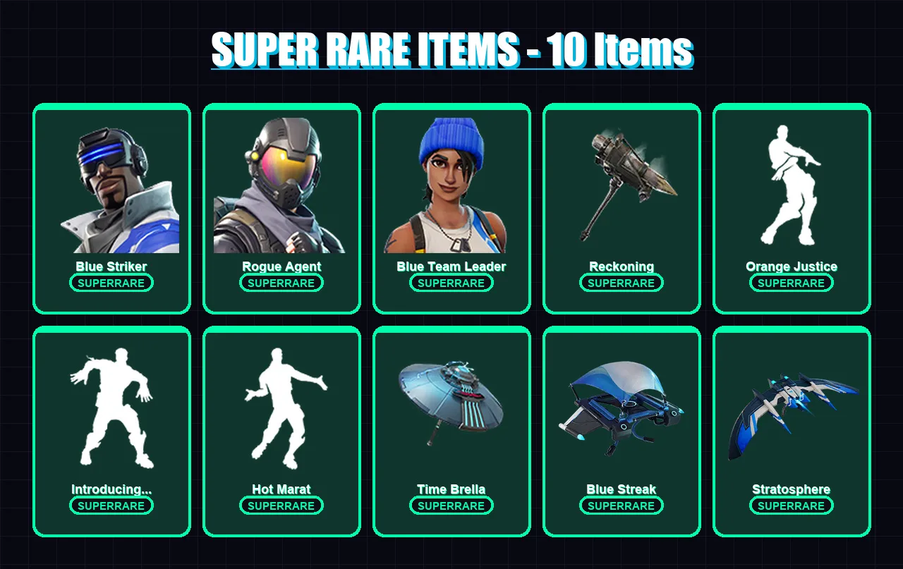 [PS4/PS5/XBOX/PC] | Blue Striker | Rogue Agent | Blue Team Leader | Rox | Omega | 65 skin | 47 pickaxe | 68 emote | 72 glider | Lv754