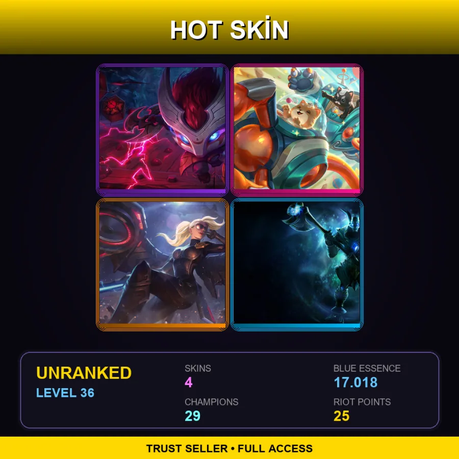 LAS | Lv36 | Unranked | 4 Skin | 29 Champ