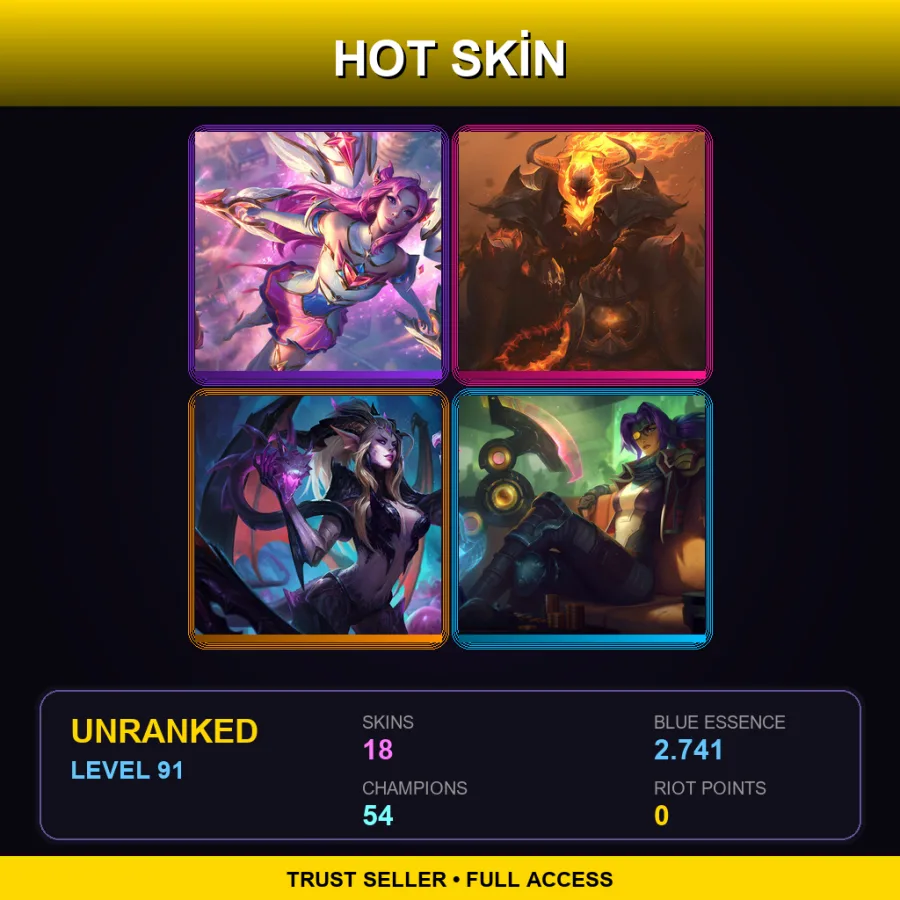 BR | Lv91 | Unranked | 18 Skin | 54 Champ