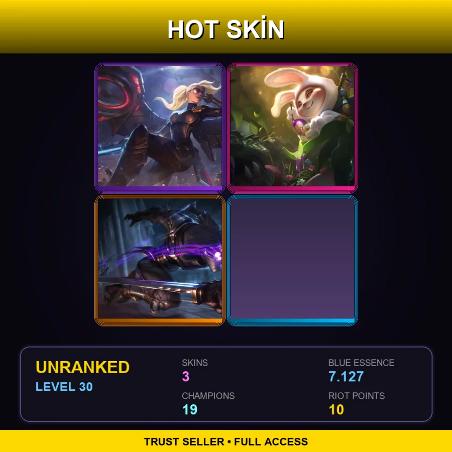 EUW | Lv30 | Unranked | 3 Skin | 19 Champ — Cottontail Teemo