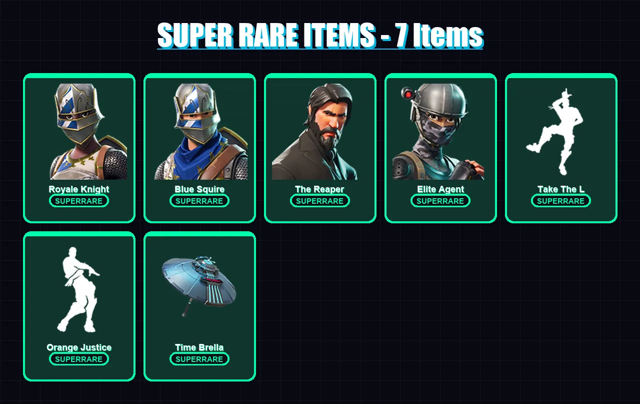 [PC/PSN] | Royale Knight | Blue Squire | The Reaper | Elite Agent | Drift | 28 skin | 40 pickaxe | 31 emote | 37 glider | Lv455