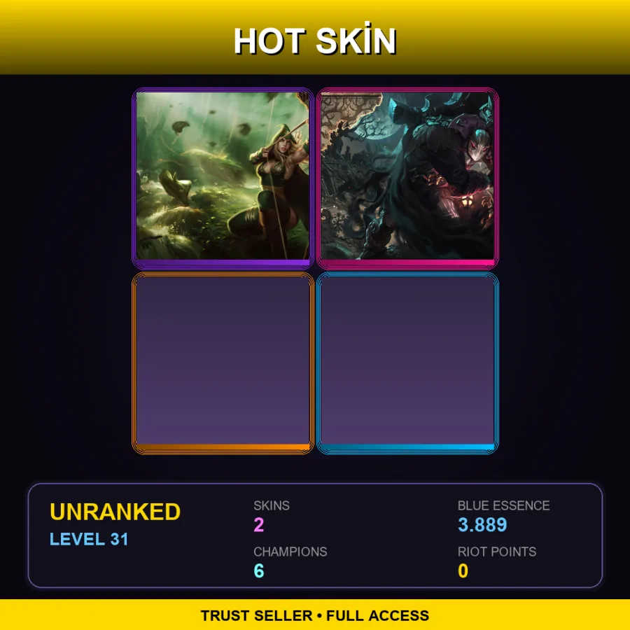 LAS | Lv31 | Unranked | 2 Skin | 6 Champ