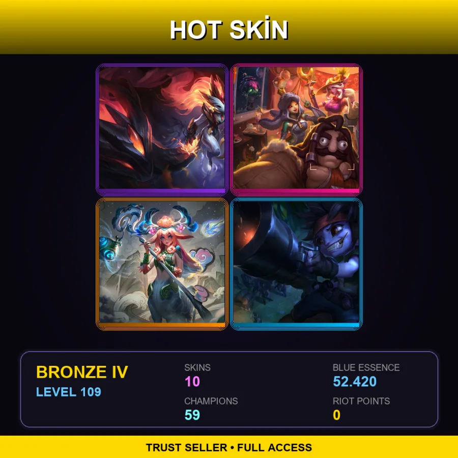 LAS | Lv109 | Bronze IV | 10 Skin | 59 Champ