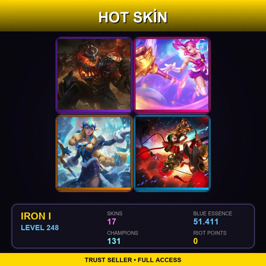 LAS | Lv248 | Iron I | 17 Skin | 131 Champ