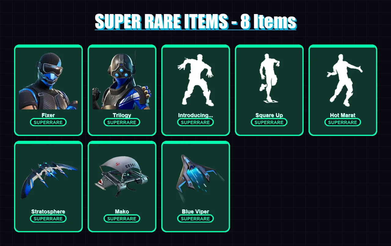 [PS4/PS5/XBOX/PC] | Fixer | Trilogy | Ronin | Kymera | The Foundation | 51 skin | 60 pickaxe | 46 emote | 65 glider | Lv1015 — Fortnite account