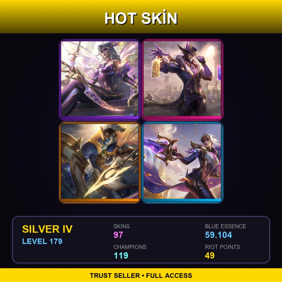 TR | Lv179 | Silver IV | 97 Skin | 119 Champ