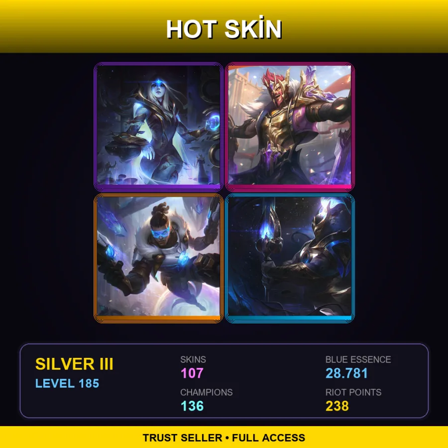 BR | Lv185 | Silver III | 107 Skin | 136 Champ