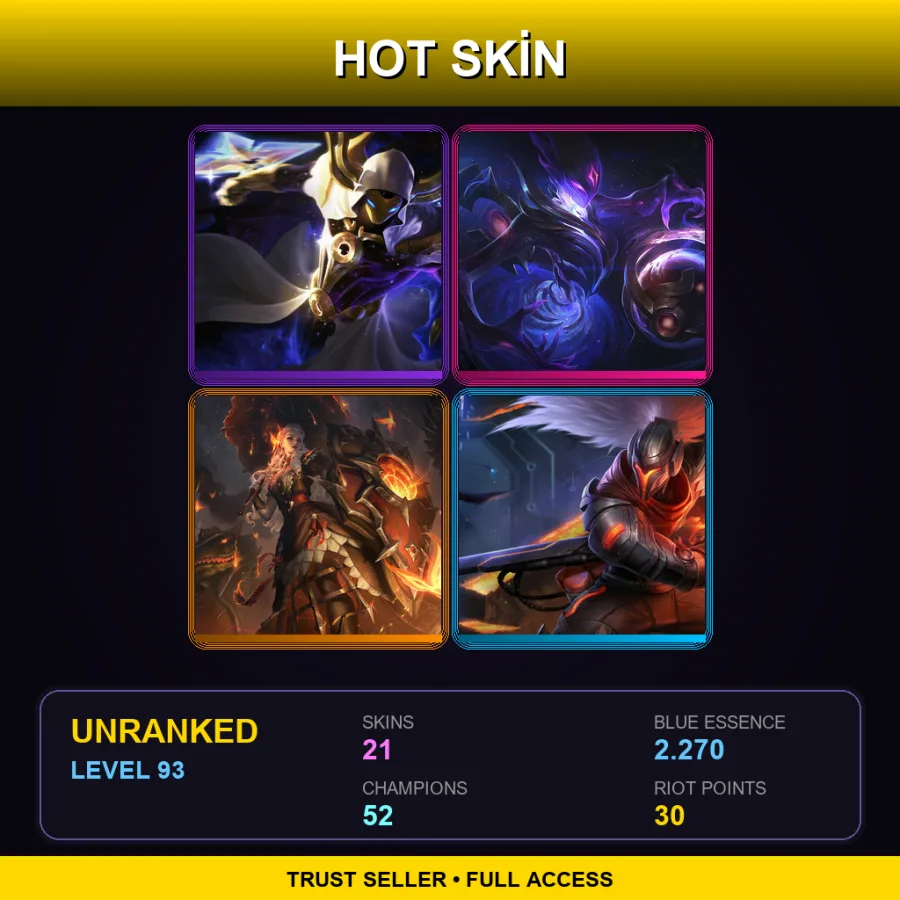 EUW | Lv93 | Unranked | 21 Skin | 52 Champ — Nightblade Irelia