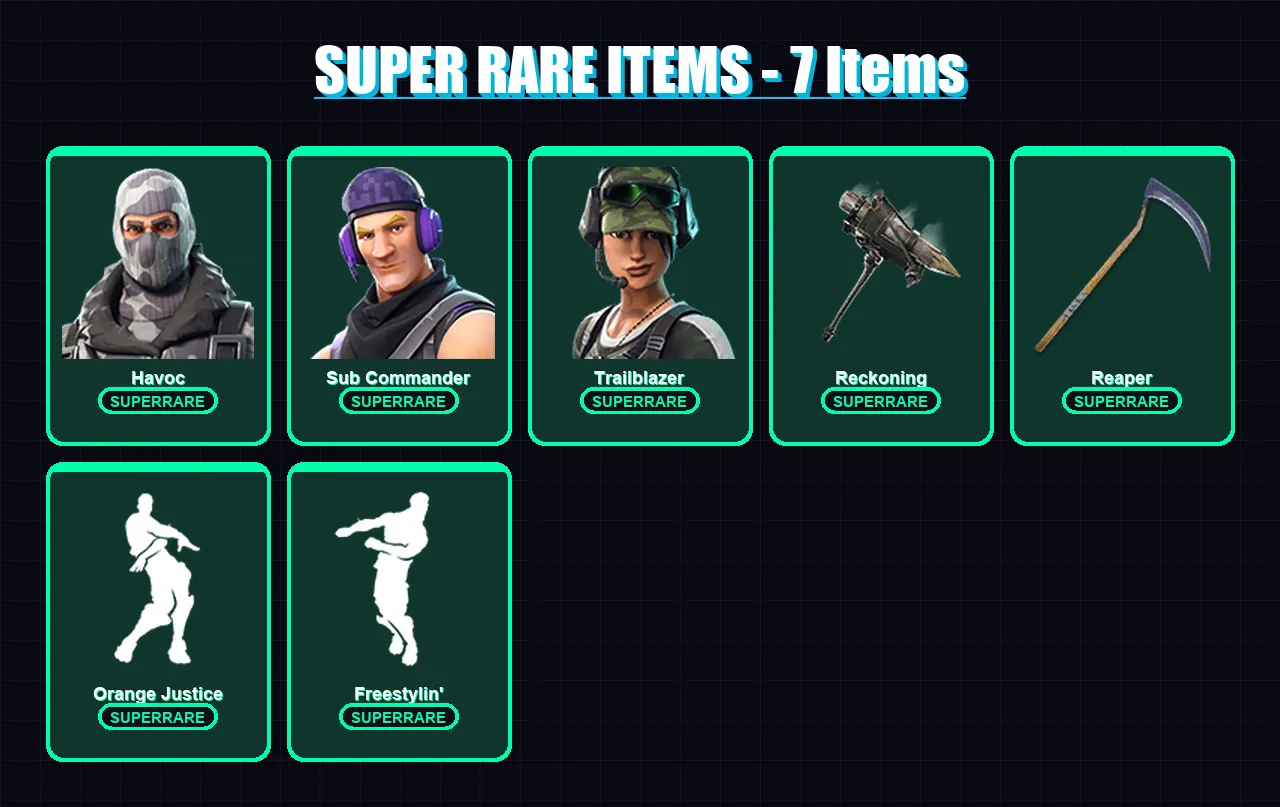 [PC/XBOX/PSN] | Havoc | Sub Commander | Trailblazer | Carbide | Valor | 66 skin | 53 pickaxe | 36 emote | 52 glider | Lv915