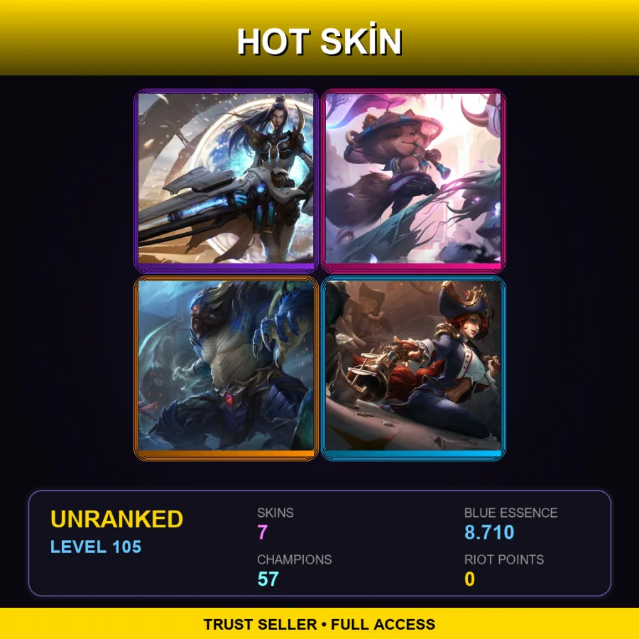LAS | Lv105 | Unranked | 7 Skin | 57 Champ