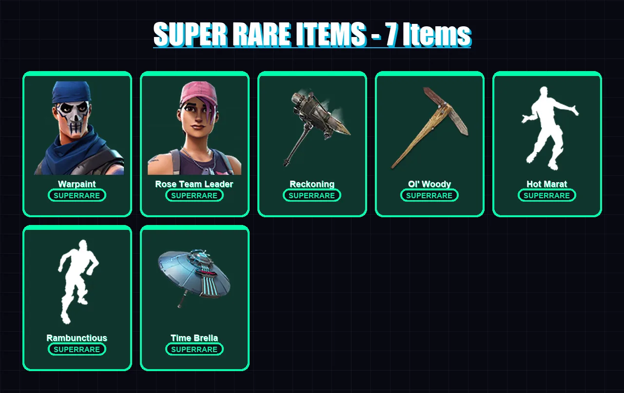 [PS4/PS5/PC] | Warpaint | Rose Team Leader | Gear Specialist Maya | Catalyst | Sentinel | 50 skin | 49 pickaxe | 61 emote | 62 glider | Lv723 — Fortnite account