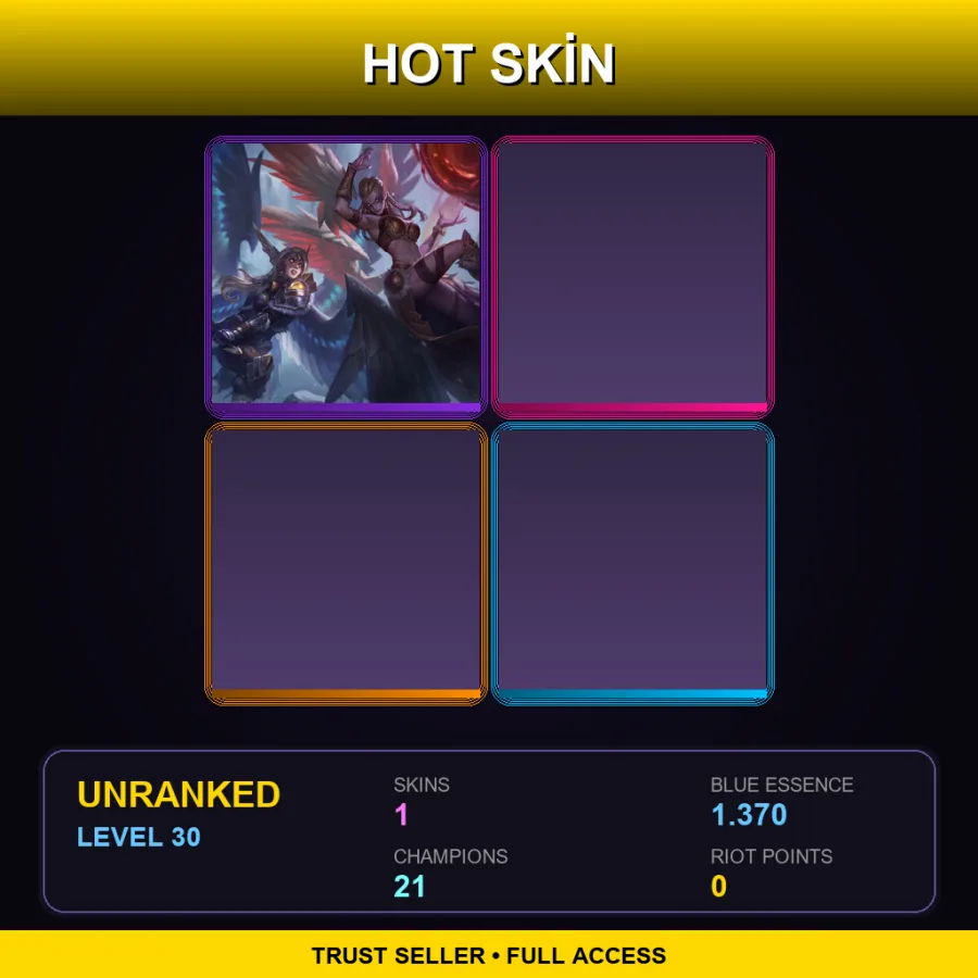 EUW | Lv30 | Unranked | 1 Skin | 21 Champ