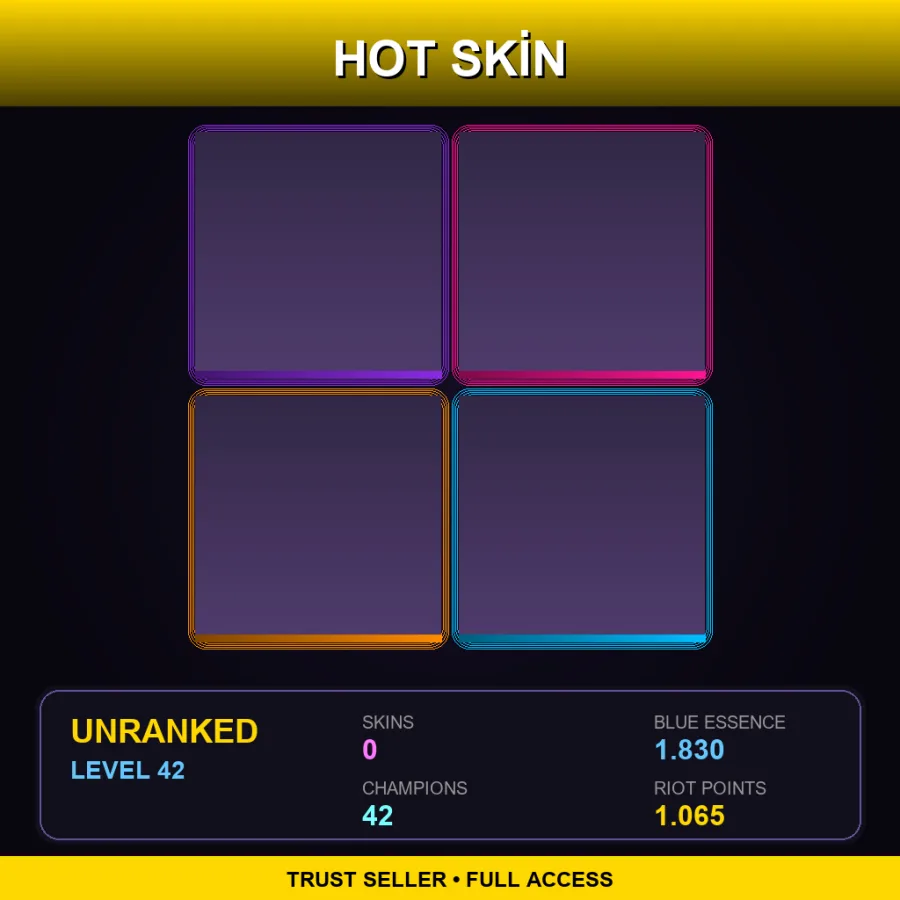 LAS | Lv42 | Unranked | 0 Skin | 42 Champ — LoL account