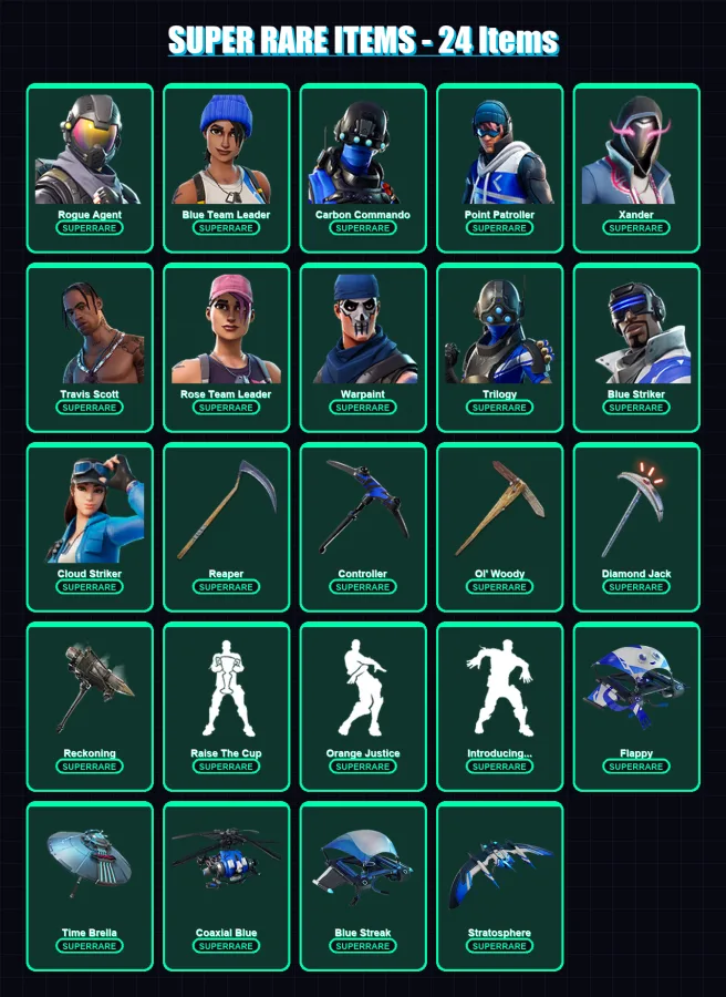 [PS4/PS5/XBOX/PC] | Rogue Agent | Blue Team Leader | Carbon Commando | 83 skin | Lv1841