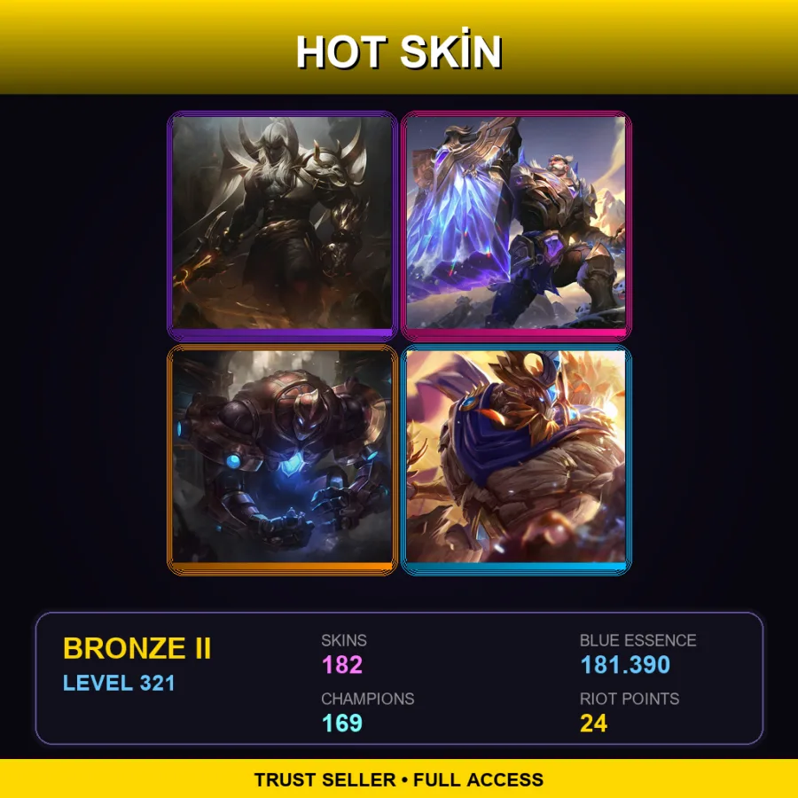 VN | Lv321 | Bronze II | 182 Skin | 169 Champ