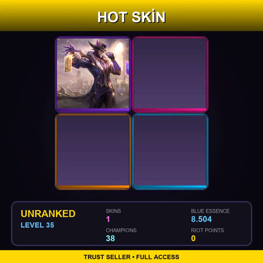 TR | Lv35 | Unranked | 1 Skin | 38 Champ — Unranked / Smurf League of Legends