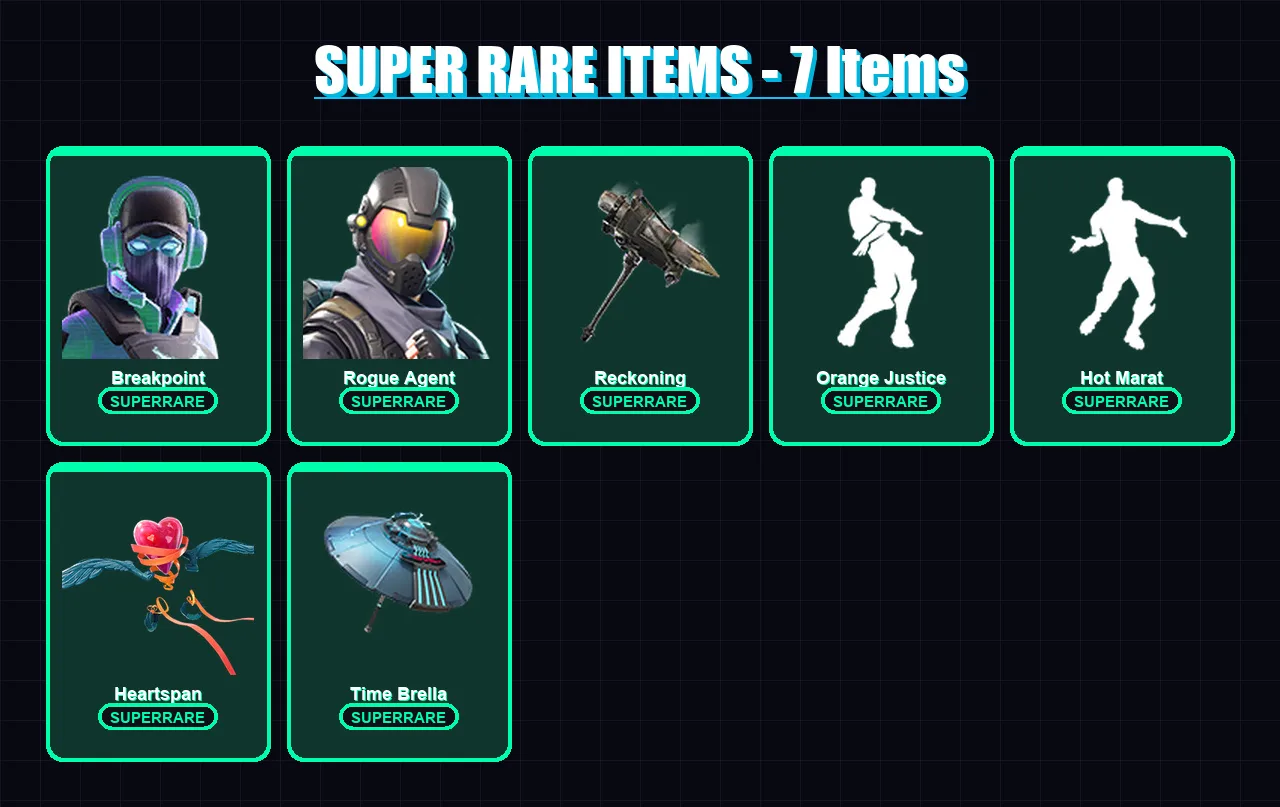[PC/XBOX] | Breakpoint | Rogue Agent | Catalyst | Sentinel | Ruin | 127 skin | 139 pickaxe | 118 emote | 122 glider | Lv1818