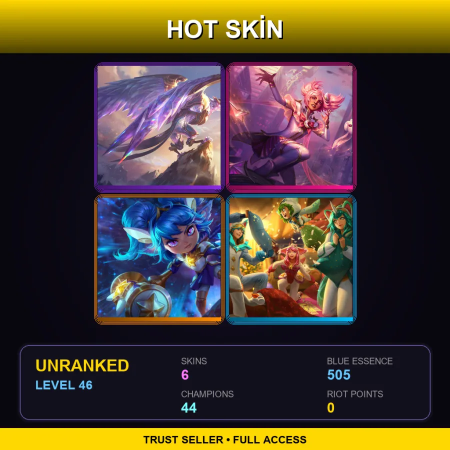 JP | Lv46 | Unranked | 6 Skin | 44 Champ