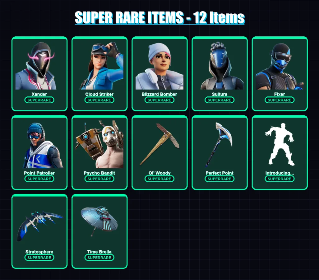 [PC/XBOX] | Xander | Cloud Striker | Blizzard Bomber | Sultura | Fixer | 205 skin | 249 pickaxe | 179 emote | 151 glider | Lv2803 — Fortnite account