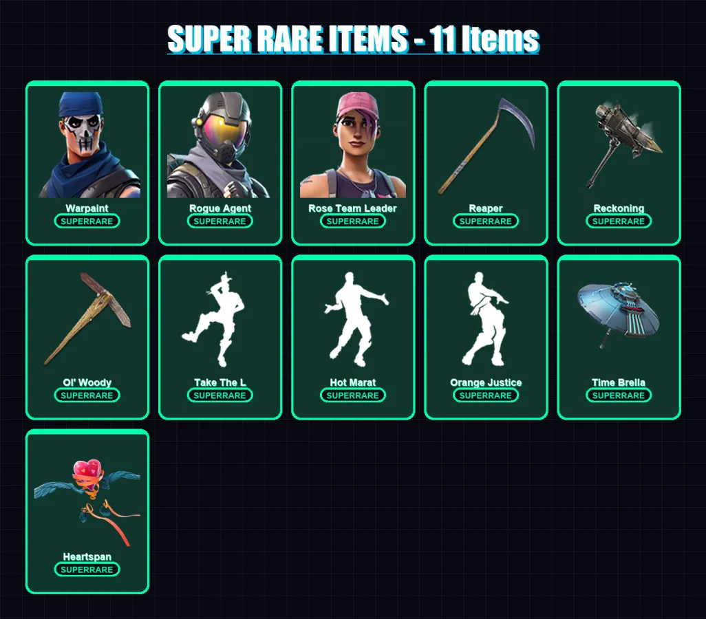[PC/PSN] | Warpaint | Rogue Agent | Rose Team Leader | Gear Specialist Maya | Valor | 132 skin | 127 pickaxe | 137 emote | 123 glider | Lv1494