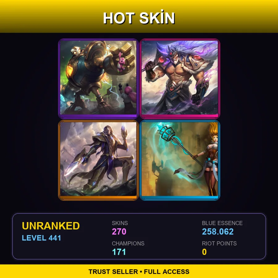VN | Lv441 | Unranked | 270 Skin | 171 Champ — Omega Squad Veigar