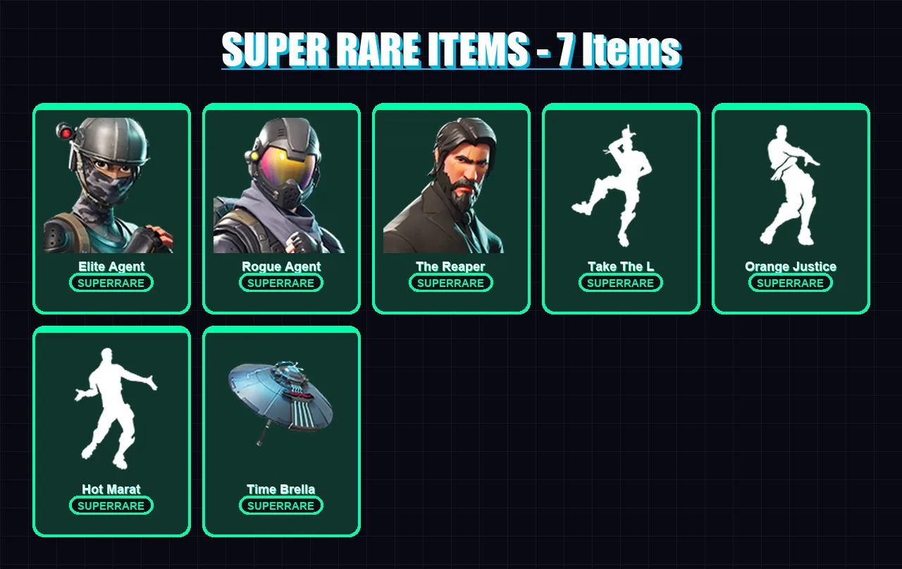 [PC/PSN] | Elite Agent | Rogue Agent | The Reaper | Dark Voyager | Carbide | 50 skin | 75 pickaxe | 67 emote | 56 glider | Lv889