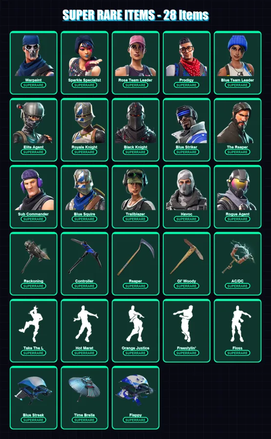 [PS4/PS5/XBOX/PC] | Warpaint | Sparkle Specialist | Rose Team Leader | 129 skin | Lv1032